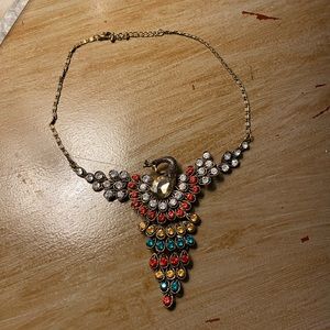 Vintage costume jewelry. Peacock